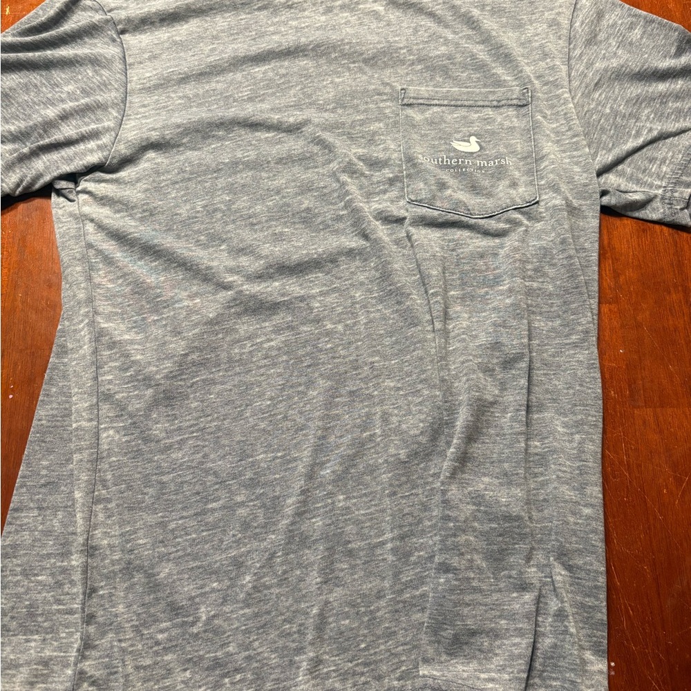 Southern Marsh Men's Heather Gray Short-Sleeve Pocket Tee